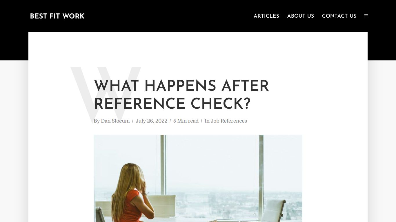 What Happens After Reference Check? - Best Fit Work